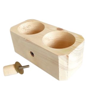 دانخوری چوبی دوقلو